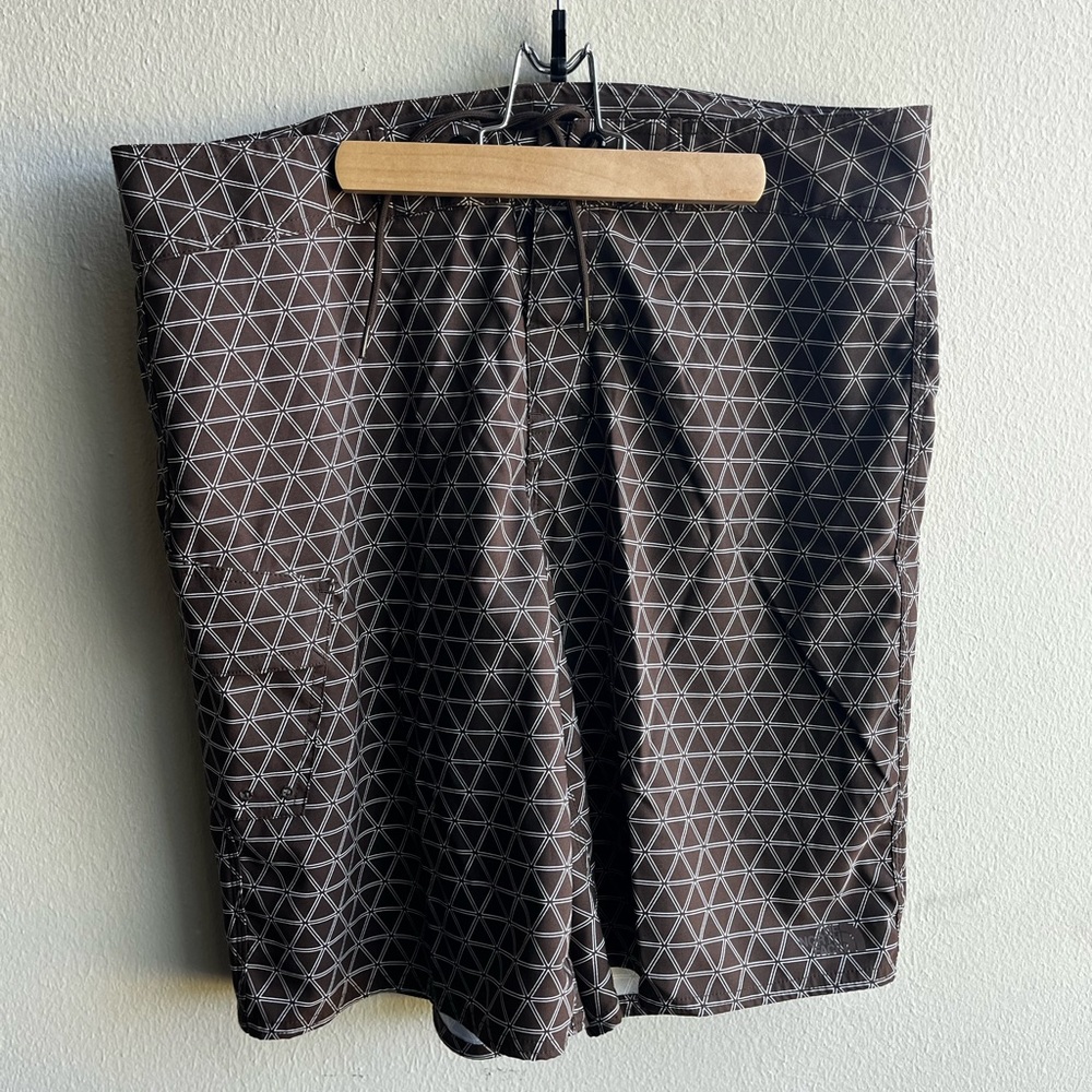 The North Face brown printed board shorts